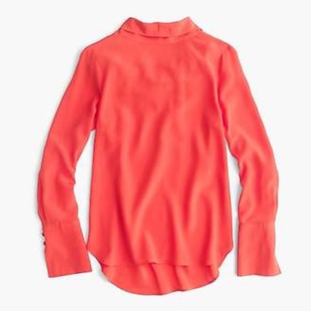 J.Crew Reversible Bow Top in Vibrant Flame - Sz T2